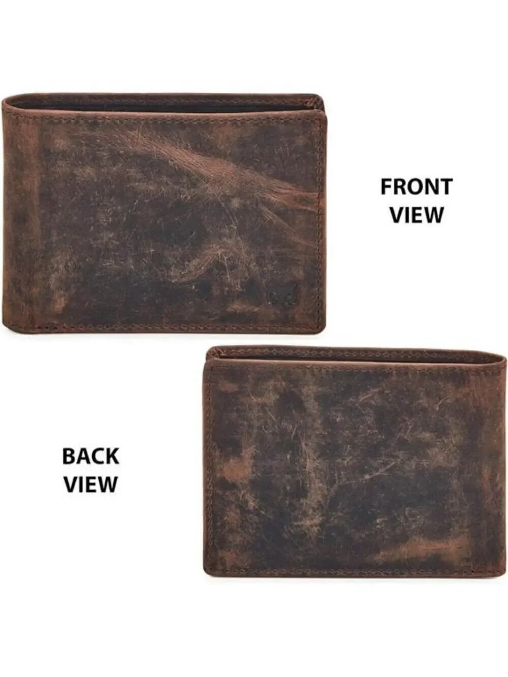 Real Leather Mens Bifold Wallet RFID Blocking Slim Minimalist Pocket Thin ID NEW